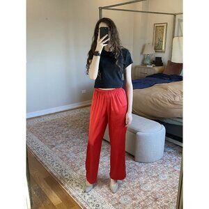 Shirley of Hollywood Red Elastic Waist Pants Size Medium Vintage